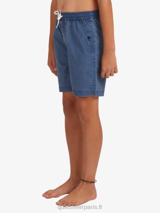 garçons Quiksilver 8-16 taxer 15 short taille élastique D6PT2083 insigne bleu