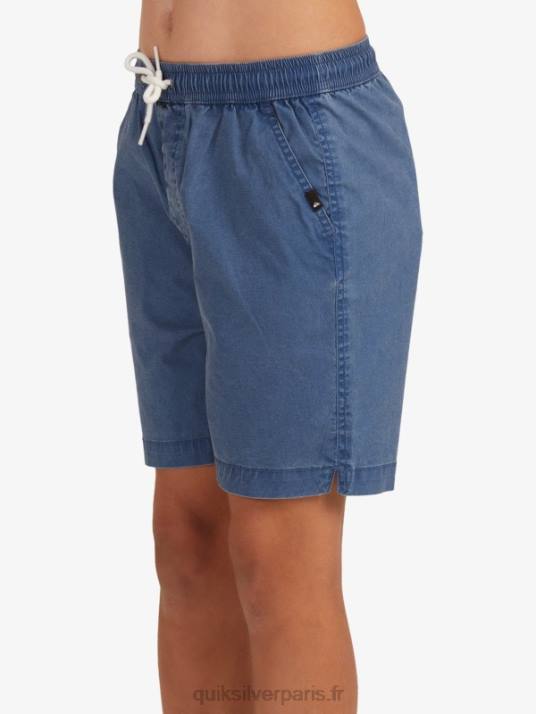 garçons Quiksilver 8-16 taxer 15 short taille élastique D6PT2083 insigne bleu