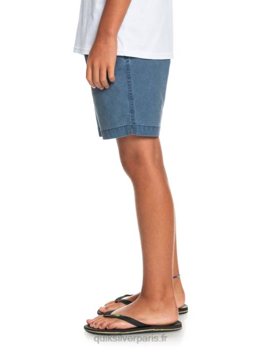 garçons Quiksilver 8-16 taxer 15 short taille élastique D6PT2083 insigne bleu