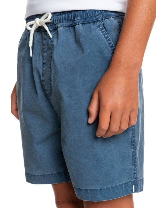 garçons Quiksilver 8-16 taxer 15 short taille élastique D6PT2083 insigne bleu