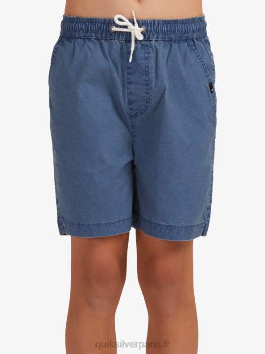 garçons Quiksilver 8-16 taxer 15 short taille élastique D6PT2083 insigne bleu