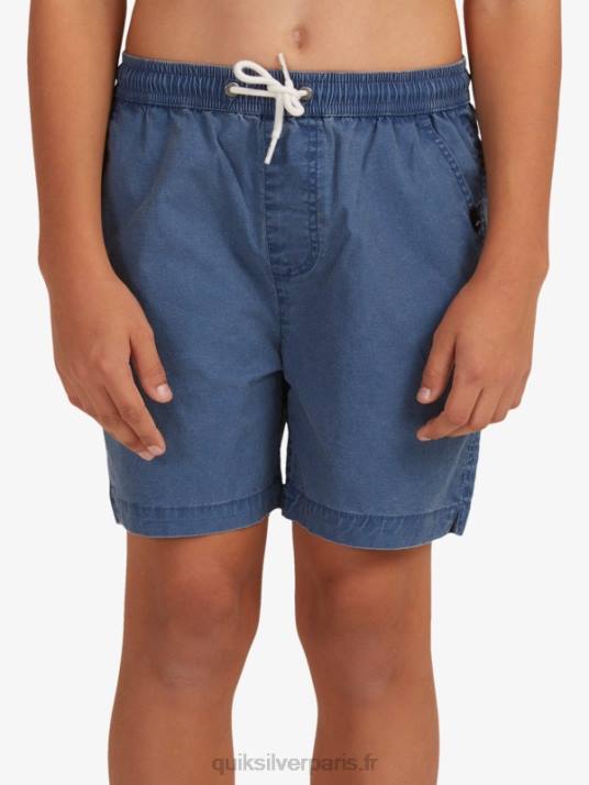 garçons Quiksilver 8-16 taxer 15 short taille élastique D6PT2083 insigne bleu