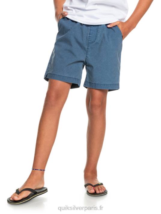 garçons Quiksilver 8-16 taxer 15 short taille élastique D6PT2083 insigne bleu