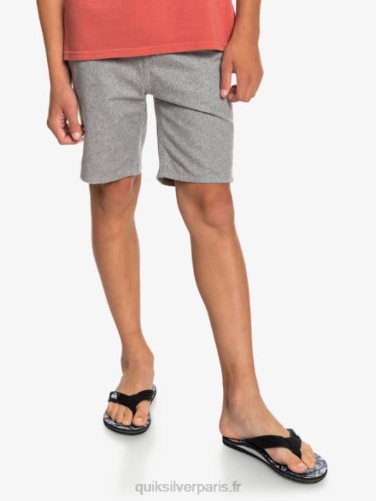 garçons Quiksilver 8-16 tous les jours 17 short chino D6PT2286 gris clair chiné
