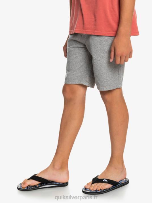 garçons Quiksilver 8-16 tous les jours 17 short chino D6PT2286 gris clair chiné