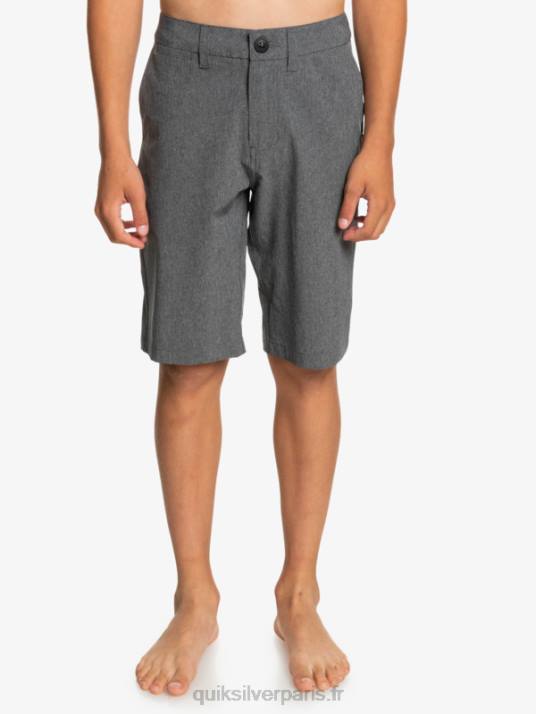 garçons Quiksilver 8-16 union heather amphibian 19 short hybride D6PT2313 noir