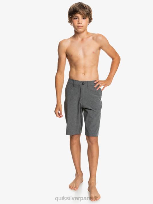 garçons Quiksilver 8-16 union heather amphibian 19 short hybride D6PT2313 noir