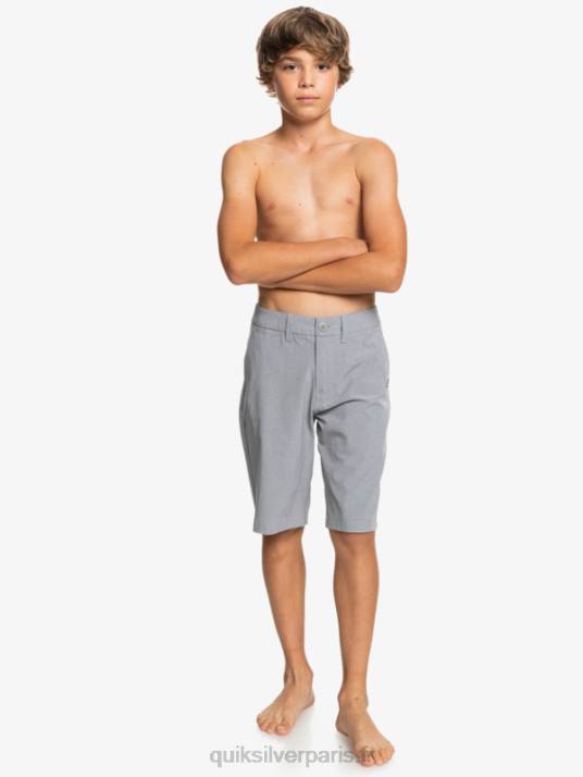 garçons Quiksilver 8-16 union heather amphibian 19 short hybride D6PT2314 neige fondue
