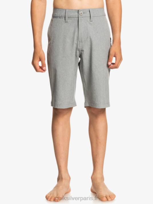 garçons Quiksilver 8-16 union heather amphibian 19 short hybride D6PT2326 neige fondue