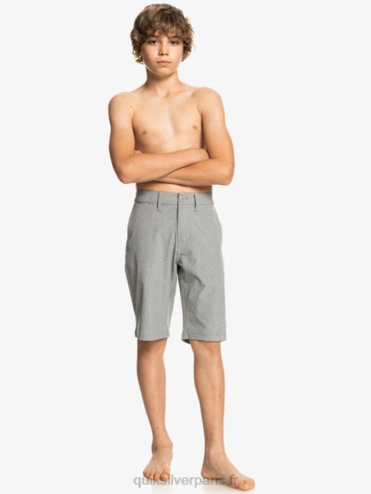 garçons Quiksilver 8-16 union heather amphibian 19 short hybride D6PT2326 neige fondue