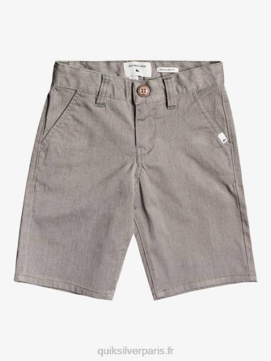 garçons Quiksilver Short chino stretch 2-7 daily union D6PT2105 gris clair chiné