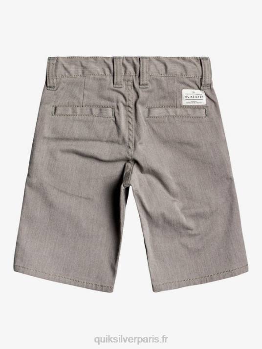 garçons Quiksilver Short chino stretch 2-7 daily union D6PT2105 gris clair chiné