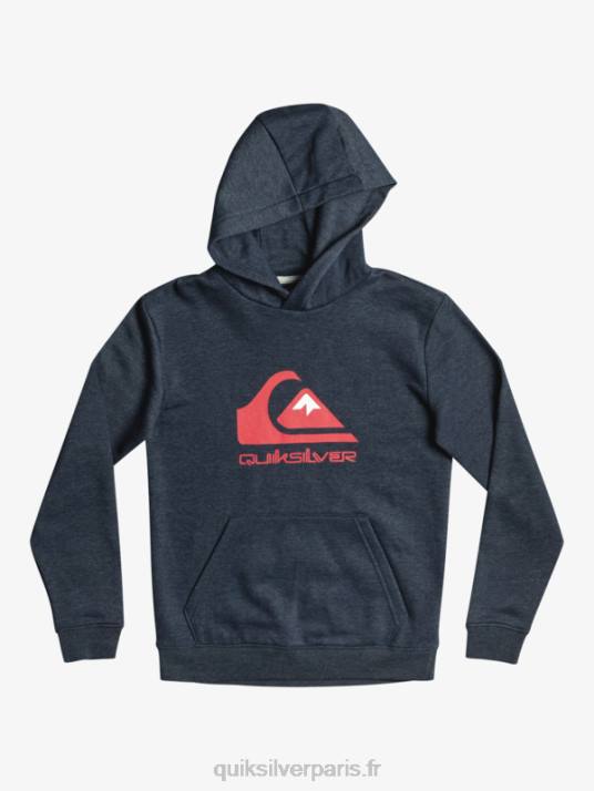 garçons Quiksilver 8-16 haut en molleton à gros logo D6PT2247 blazer bleu marine chiné