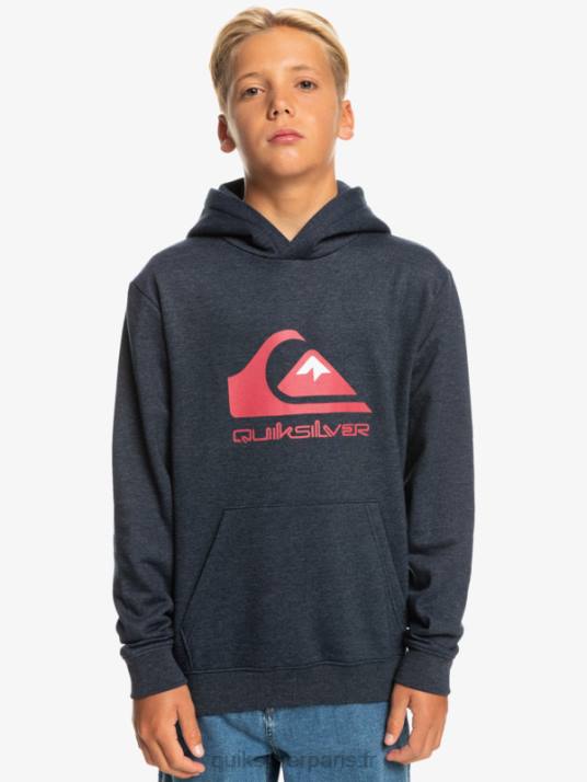 garçons Quiksilver 8-16 haut en molleton à gros logo D6PT2247 blazer bleu marine chiné