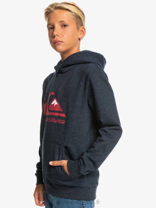 garçons Quiksilver 8-16 haut en molleton à gros logo D6PT2247 blazer bleu marine chiné