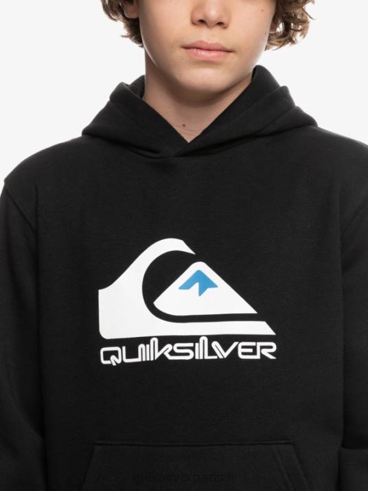 garçons Quiksilver 8-16 haut en molleton à gros logo D6PT2248 noir