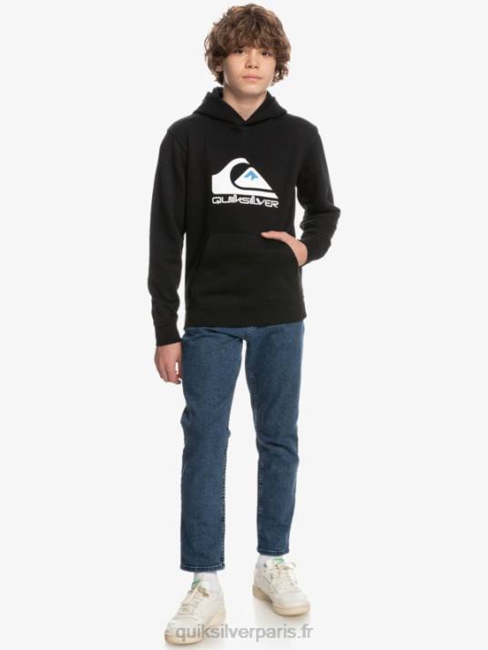 garçons Quiksilver 8-16 haut en molleton à gros logo D6PT2248 noir