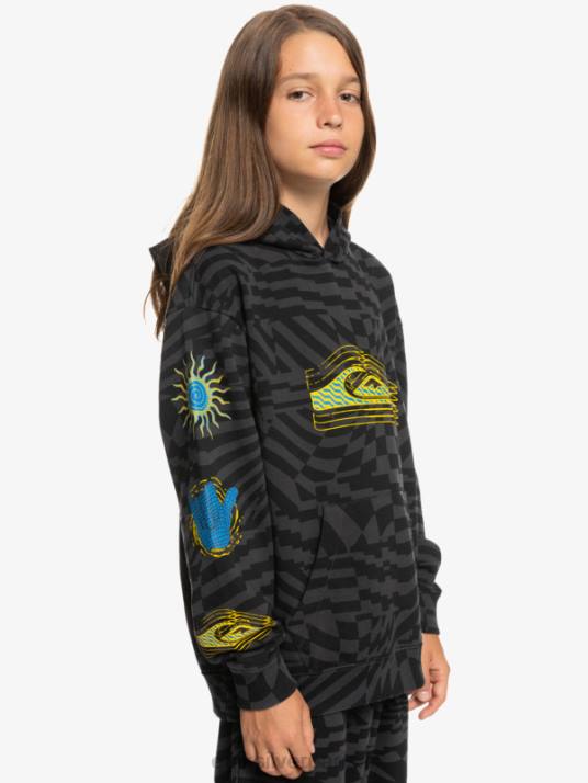garçons Quiksilver Sweat à capuche oversize 8-16 fois radical D6PT2052 temps radicaux noirs 231