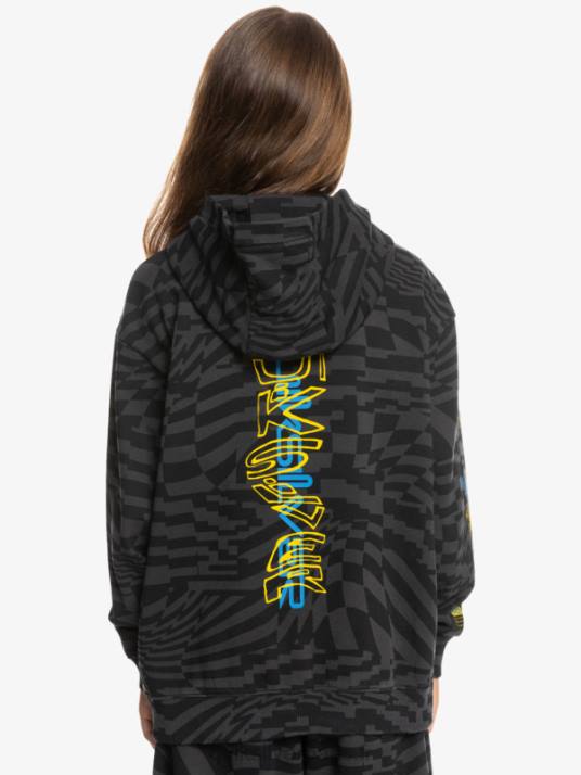garçons Quiksilver Sweat à capuche oversize 8-16 fois radical D6PT2052 temps radicaux noirs 231