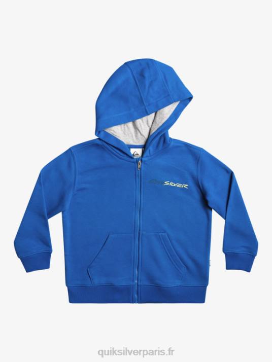 garçons Quiksilver sweat à capuche zippé 2-7 risques rétro D6PT2234 tuba bleu