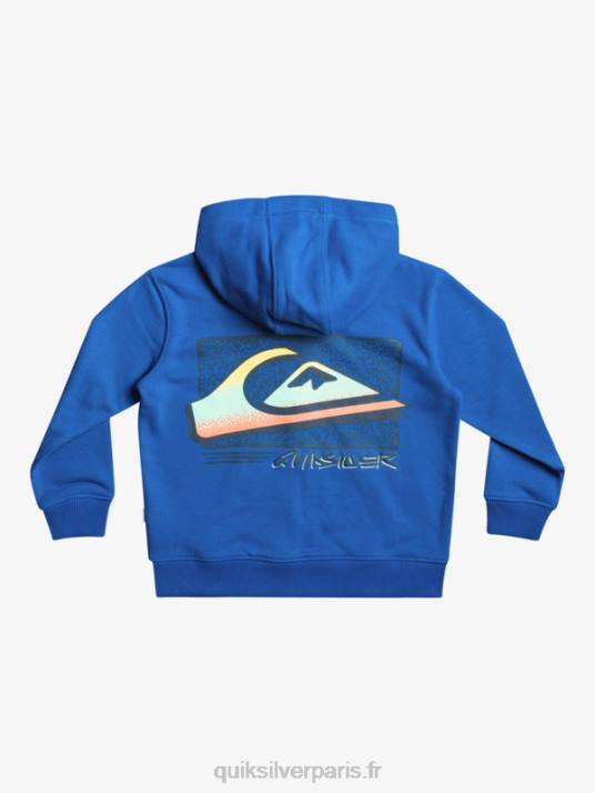 garçons Quiksilver sweat à capuche zippé 2-7 risques rétro D6PT2234 tuba bleu