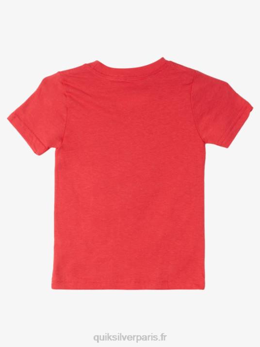 garçons Quiksilver 2-7 t-shirt délavé D6PT1968 rouge à haut risque