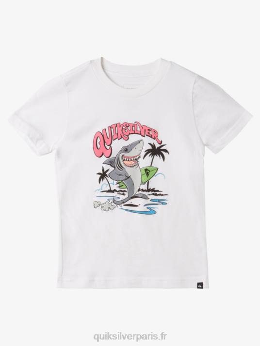 garçons Quiksilver 2-7 t-shirt délavé D6PT1970 blanc