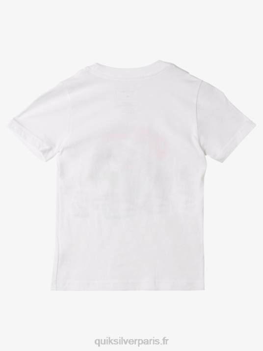 garçons Quiksilver 2-7 t-shirt délavé D6PT1970 blanc