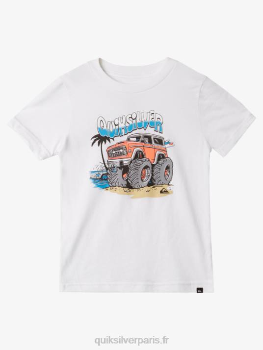 garçons Quiksilver 2-7 t-shirt double garé D6PT1973 blanc