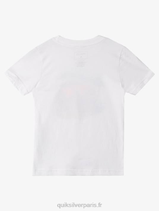 garçons Quiksilver 2-7 t-shirt double garé D6PT1973 blanc