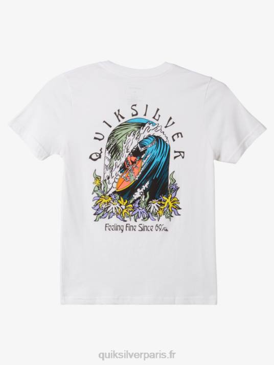 garçons Quiksilver 8-16 le t-shirt baril original D6PT1939 blanc