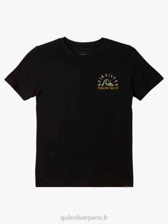 garçons Quiksilver 8-16 le t-shirt baril original D6PT1940 noir