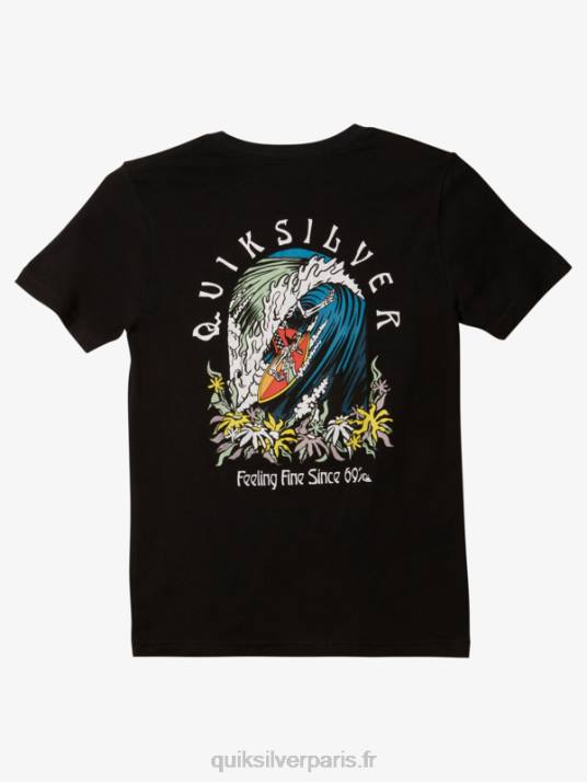 garçons Quiksilver 8-16 le t-shirt baril original D6PT1940 noir
