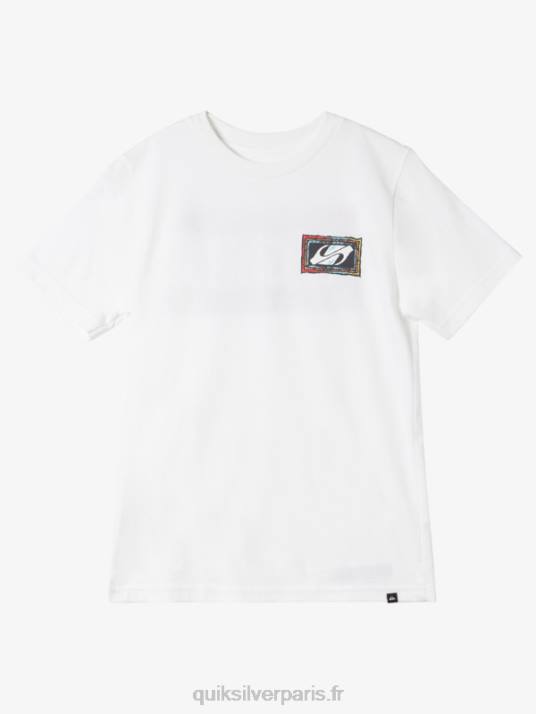 garçons Quiksilver 8-16 t-shirt beat en écho D6PT1980 blanc