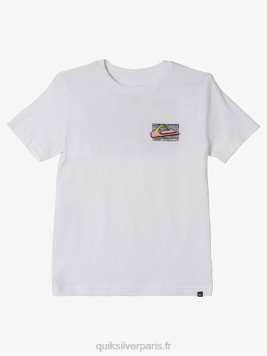 garçons Quiksilver 8-16 t-shirt dégradé rétro D6PT2123 blanc