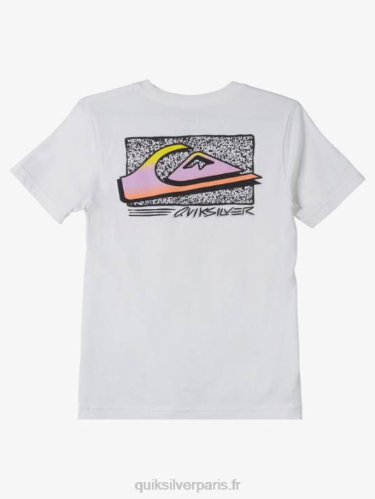 garçons Quiksilver 8-16 t-shirt dégradé rétro D6PT2123 blanc