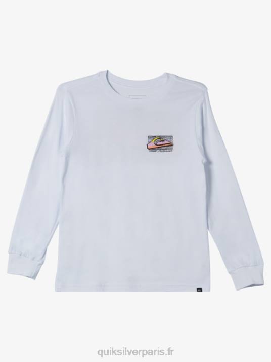 garçons Quiksilver 8-16 t-shirt dégradé rétro D6PT2192 blanc