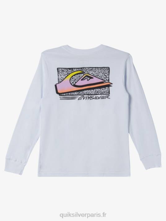 garçons Quiksilver 8-16 t-shirt dégradé rétro D6PT2192 blanc
