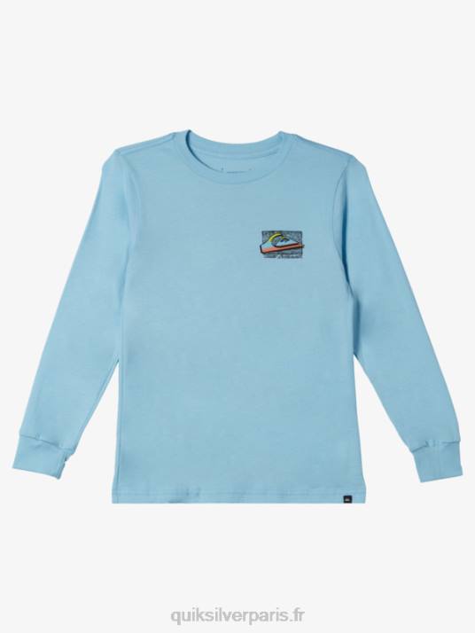 garçons Quiksilver 8-16 t-shirt dégradé rétro D6PT2193 bleu ciel
