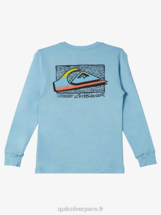 garçons Quiksilver 8-16 t-shirt dégradé rétro D6PT2193 bleu ciel