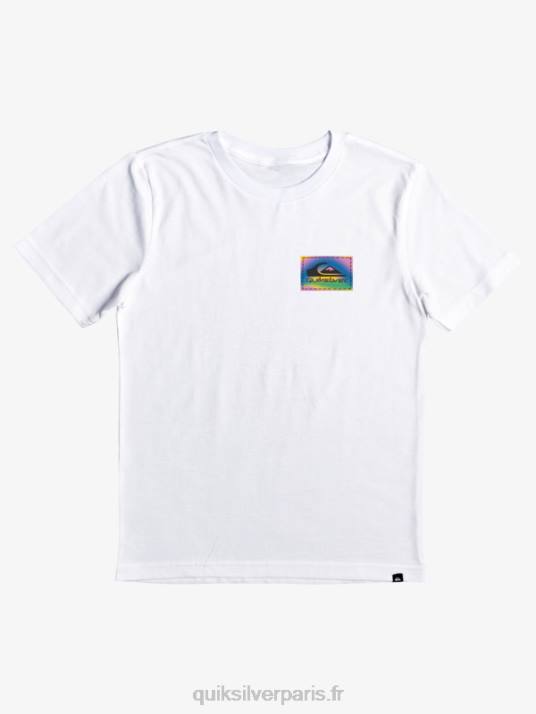 garçons Quiksilver 8-16 t-shirt à flux de couleurs D6PT2172 blanc