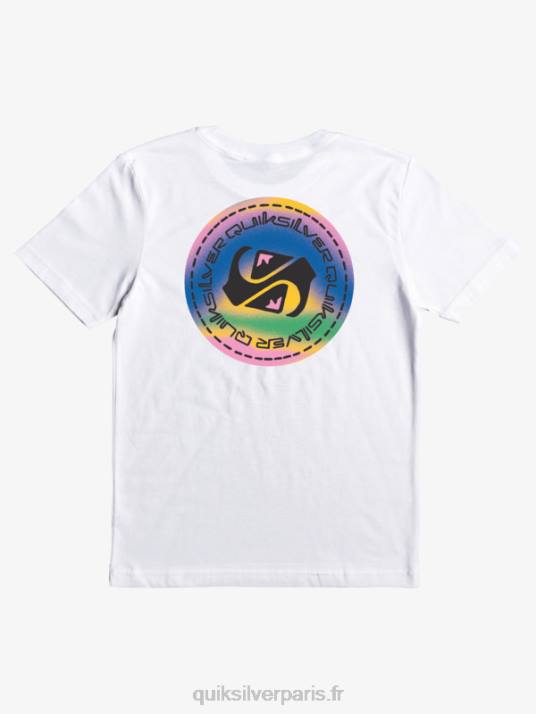 garçons Quiksilver 8-16 t-shirt à flux de couleurs D6PT2172 blanc