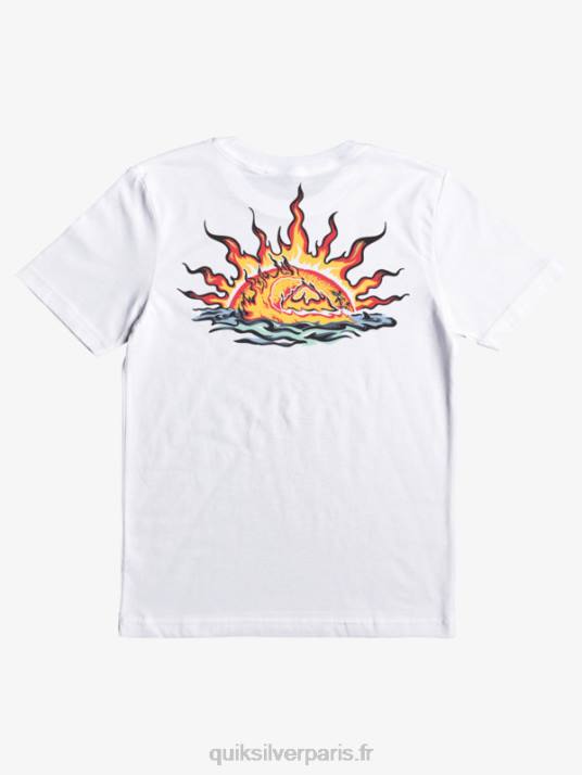 garçons Quiksilver 8-16 t-shirt gardien des vagues D6PT2229 blanc