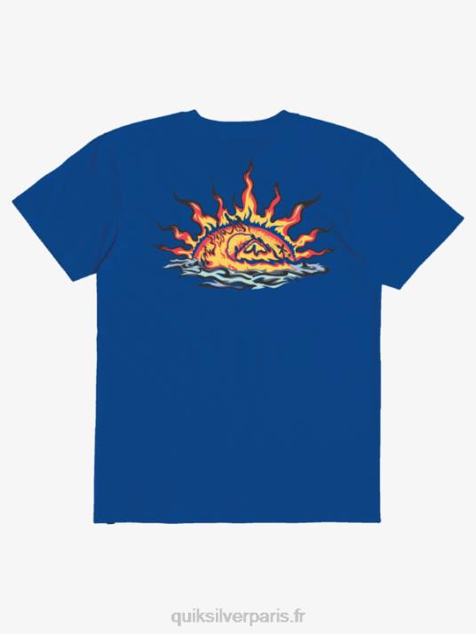 garçons Quiksilver 8-16 t-shirt gardien des vagues D6PT2231 tuba bleu