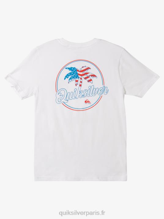 garçons Quiksilver 8-16 t-shirt palmier venteux D6PT1956 blanc