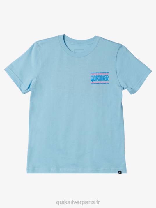 garçons Quiksilver T-shirt 8-16 cadres déformés D6PT2154 bleu ciel