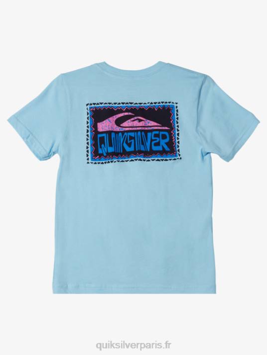 garçons Quiksilver T-shirt 8-16 cadres déformés D6PT2154 bleu ciel