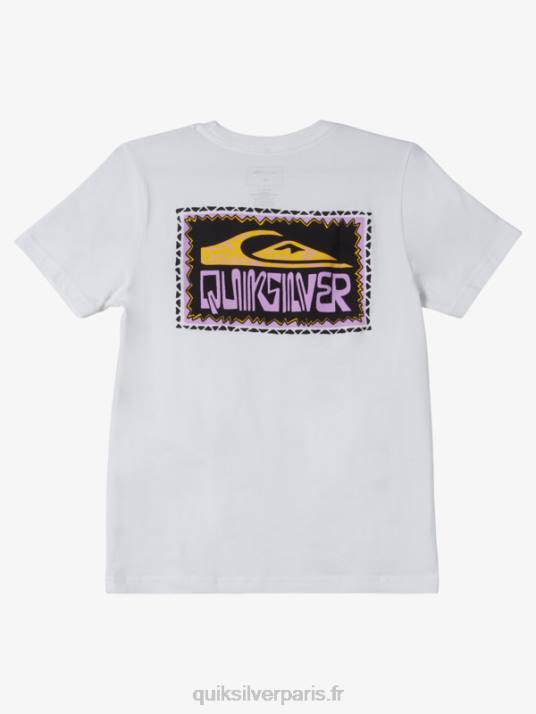 garçons Quiksilver T-shirt 8-16 cadres déformés D6PT2155 blanc