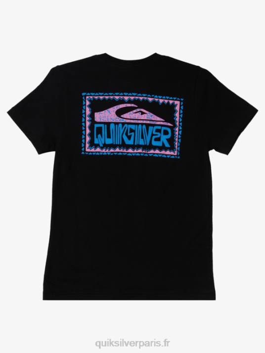 garçons Quiksilver T-shirt 8-16 cadres déformés D6PT2156 noir