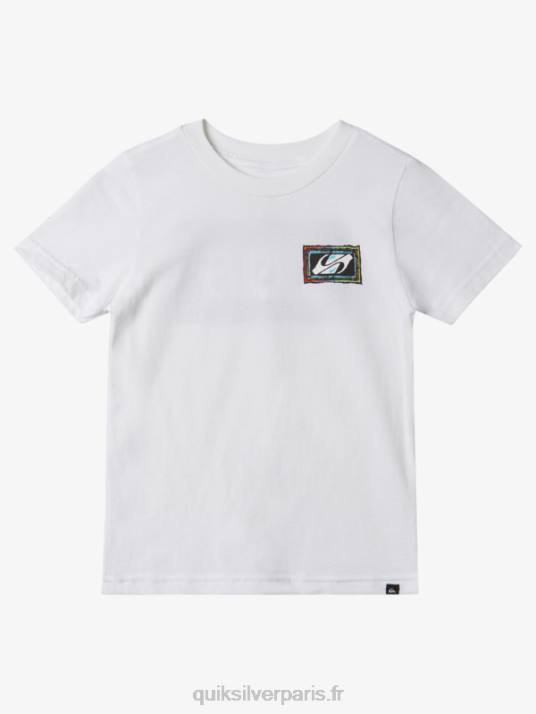 garçons Quiksilver t-shirt 2-7 battre en écho D6PT1946 blanc
